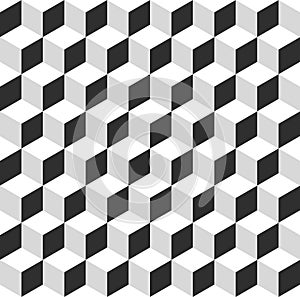Abstract cube pattern 3D tiling seamless texture