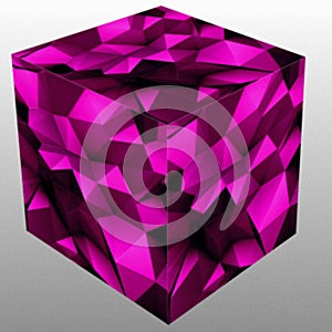 Abstract cube Puzzle - Pink colour combination