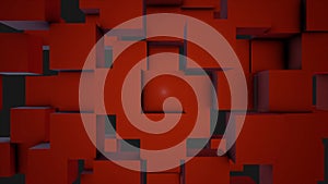 Abstract Cubes Background Random Motion, 3d Loopable Animation. Abstract color boxes background. Seamless Looping