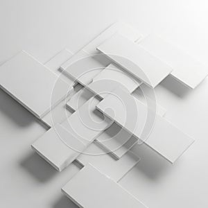 Abstract cubes composition isolated on white background