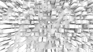 Abstract cubic city structures - top down view