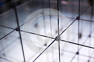 Abstract cubical grid photo