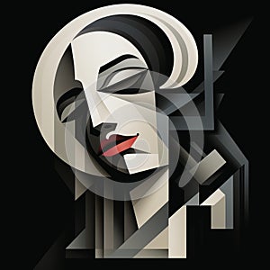 Abstract Cubist Design: Gothic Intensity With Sublime Typography