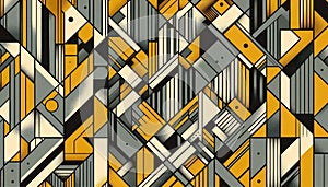 A abstract cubist fabric print, Ai generated image