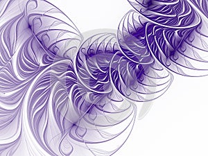 Abstract curl with with intricate texture digitally generated image