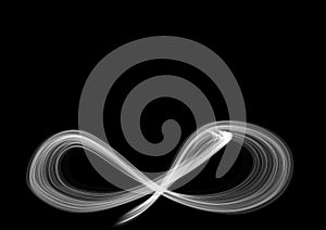 Abstract curly line monochrome grey background