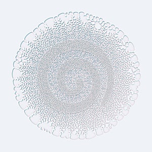 Abstract curly white pattern 3d rendering