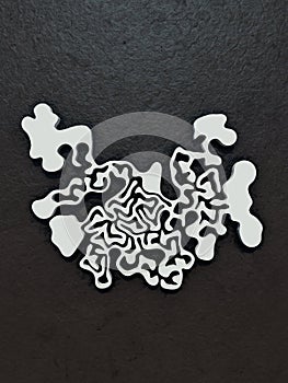 Abstract curly white pattern 3d rendering