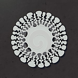 Abstract curly white pattern 3d rendering