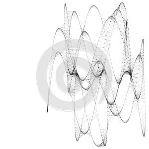 Abstract curve geometric line art sketch illustration