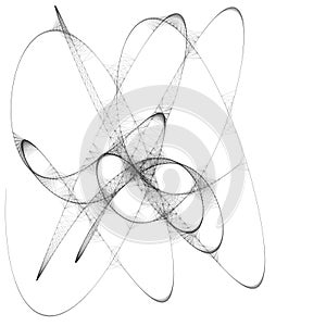 Abstract curve geometric line art sketch illustration