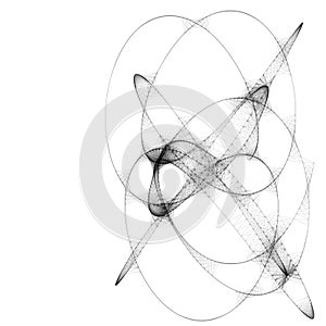 Abstract curve geometric line art sketch illustration