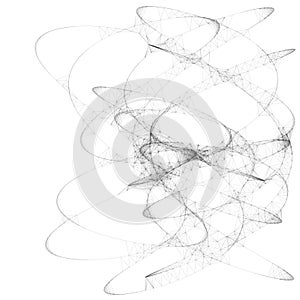 Abstract curve geometric line art sketch illustration