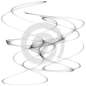 Abstract curve geometric line art sketch illustration