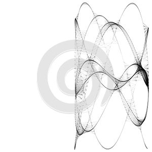 Abstract curve geometric line art sketch illustration