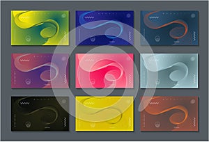 Abstract curve lines background with various modern colour.