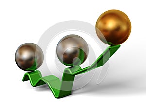 Abstract curve of success