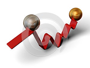 Abstract curve of success