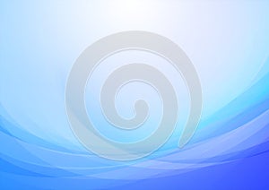 Abstract curved blue background