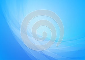 Abstract curved blue background