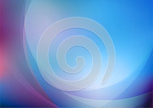 Abstract curved blue background