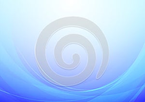 Abstract curved blue background