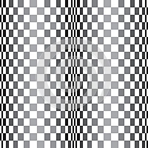 Abstract curved grid vector background pattern., in a black and white palette.