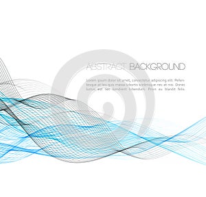 Abstract curved lines background. Template design