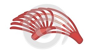 Abstract Curved Lines Icon for Design, vector design Generative AI