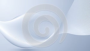 Abstract Curved Shapes. White Circular Background. Abstract Curved Shapes. 3d Rendering