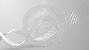 Abstract Curved Shapes. White Circular Background. Abstract Curved Shapes. 3d Rendering