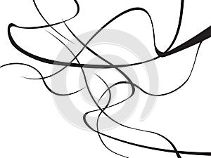 Abstract curved waves background black and white
