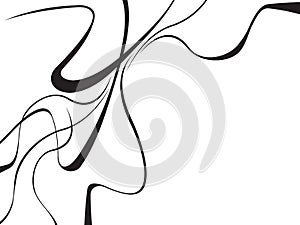 Abstract curved waves background black and white