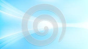 Vector Abstract Light Blue Background with Glowing Curving Lines