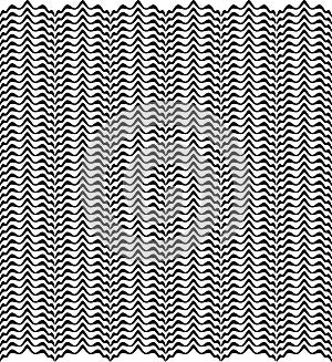 Abstract Curvey Wavey Pattern Repeated On White Background photo