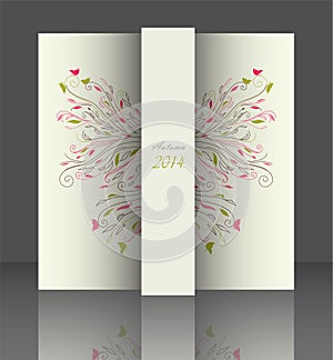 Abstract cute doodle brochure vector