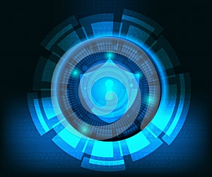 Abstract cyber secutiry technology background