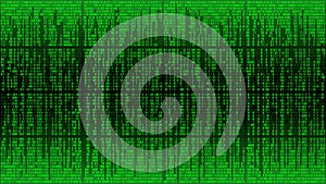 Abstract cyberspace with digital lines, binary code, matrix background with digits