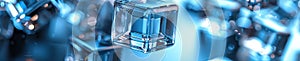 Rotating Glass Cubes in Abstract 3D Animation Loop
