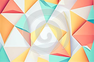 abstract 3d background of colorful triangles. Generative AI