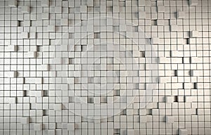 Abstract 3D background of grey cubes