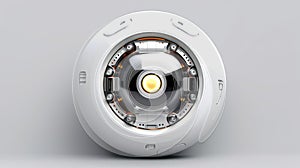 Abstract 3d button, aim control and digital interface, button technology and future tech game, target borders and metallic frames