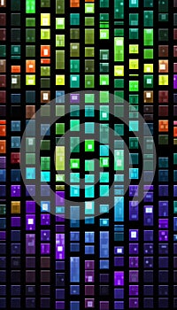 Abstract 3D Colorful Grid Background