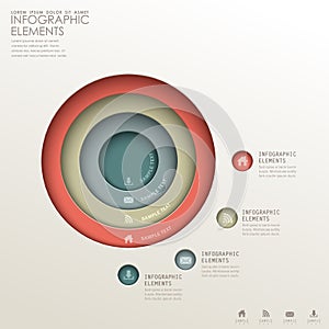 Abstract 3d concentric infographics photo