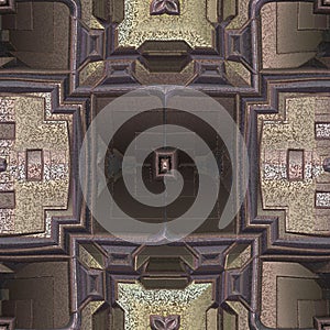 3d corroded geometric pattern