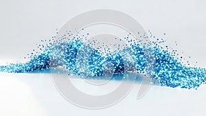 Abstract 3d edge computing data flow with blue particles