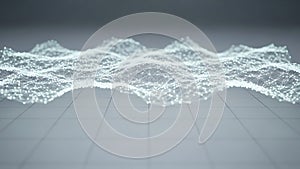 Abstract 3d edge computing network with data flow visualization