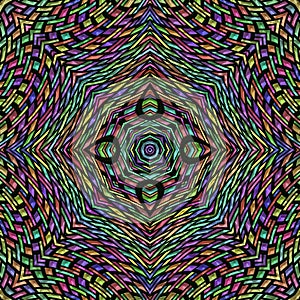 3d effect - colorful color gradient mosaic style pattern