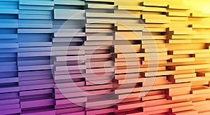 Abstract 3D Geometric Background with Gradient Color