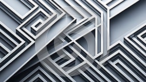 Abstract 3D Geometric Labyrinth Background